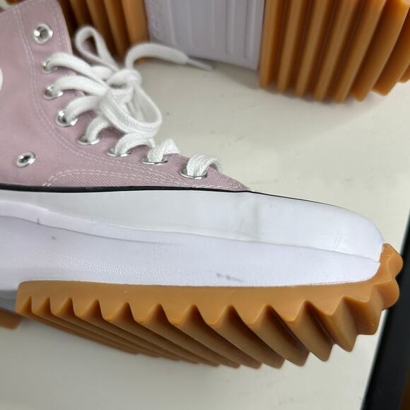 Converse Run Star Hike High Top Platform Sneaker Pink & White W 9 / M 7 - Picture 16 of 16